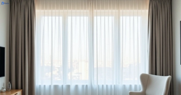 Freshly steam cleaned curtains in shorncliffe QLD
